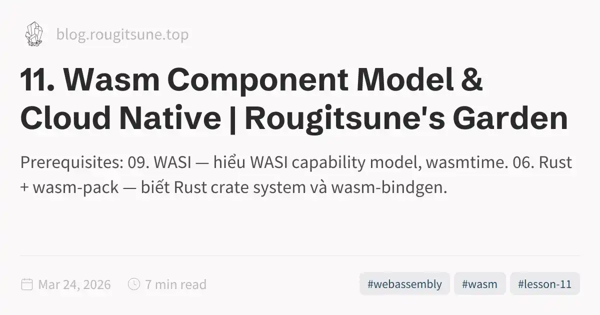 11. Wasm Component Model & Cloud Native | Rougitsune's Garden